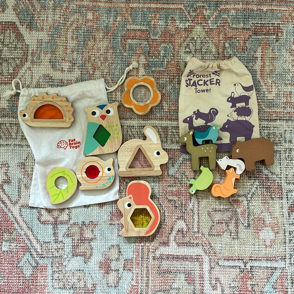 Woodland Friends Magic Blocks and Forest Friend Stacker Tower